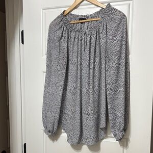 Ann Taylor Black and White Blouse